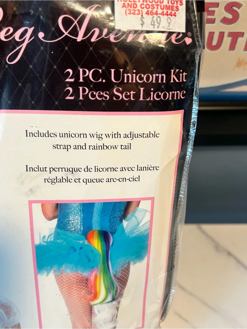 Leg Avenue Unicorn rainbow Wig  & tail